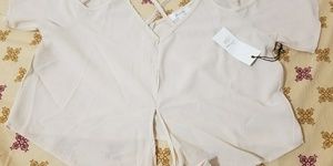 White blouse off shoulders